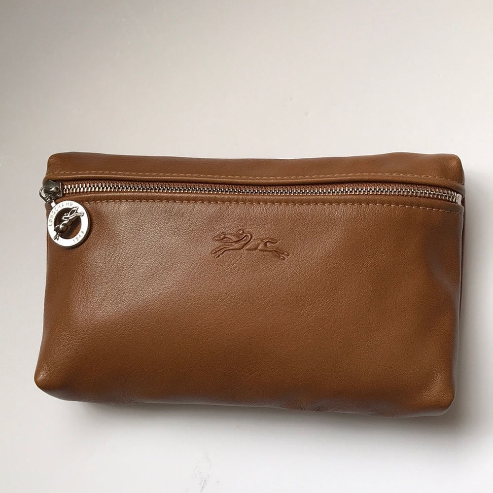 Longchamp Leather Cosmetic Pouch